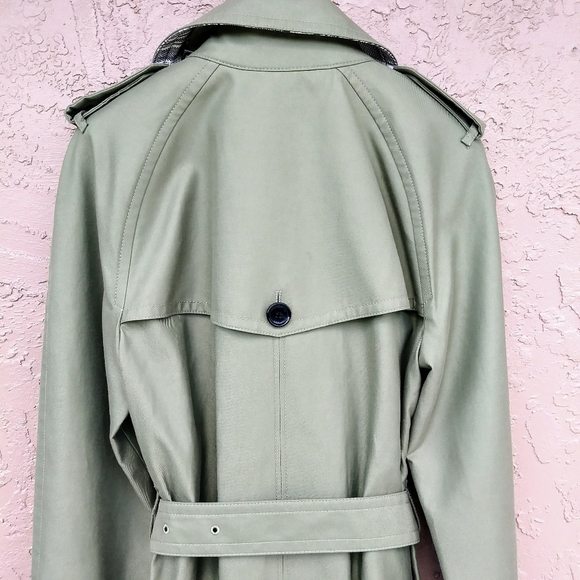 COACH 1941 TRENCH COAT JACKET WOMEN'S NATURAL BUTTON ADJUSTABLE BELT - Picture 8 of 13